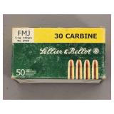 Sellier & Bellot .30 Carbine FMJ Ammunition