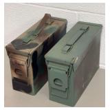 Pair of Metal Ammunition Storage Containers
