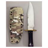 Fixed Blade Knife with Camouflage Kydex Sheath