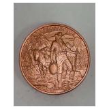 One Ounce .999 Fine Copper Prospector Round