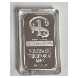 Northwest Territorial Mint 1 Troy Ounce .999 Fine Silver Bar