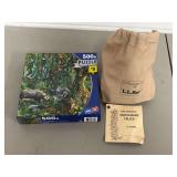 LL Bean Ta-Ka-Radi Wooden Tile Game and Sure-Lox 500-Piece Jungle Tree Puzzle