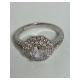 Ryze 925 Sterling Silver Cubic Zirconia Ring Size 6.5