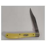 Case XX Yellow Delrin Handle Folding Pocket Knife Pattern 31048 CV