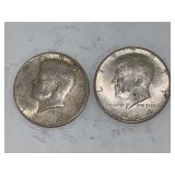 Pair of 1964 Kennedy Half Dollars