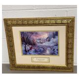 Framed Nicky Boehme Winter Landscape Print with Script