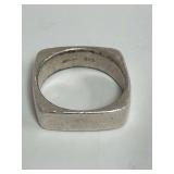 ORUMA Sterling Silver Square Band Ring Size 7.5