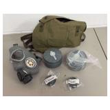 Gas Mask with Carrying Bag and Accessories