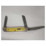 Case XX 3318 CV Yellow Synthetic Handle Three-Blade Stockman Knife