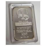 Northwest Territorial Mint 1 Troy Ounce .999 Fine Silver Bar