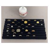 Costume Ring Grouping with Hagerty Jewel Clean Jar