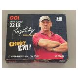 CCI Mini-Mag 22 LR 36 Grain Copper-Plated Hollow Point Ammunition, 300 Rounds