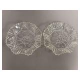 Clear Pressed Glass Fruit Motif Plates