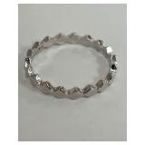Sterling Silver Zigzag Band Ring Size 7.5