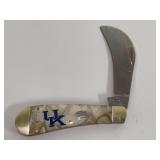 Troublesome Creek Folding Hawkbill Pocket Knife with University of Kentucky Logo