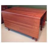 Cherry Wood Drop-Leaf Dining Table