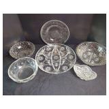 Pressed Glass Tableware Set