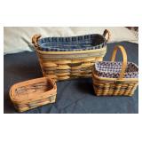Longaberger Handwoven Basket Set, 1996-1999