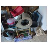 HVAC Blower Assembly and Galvanized Metal Pails
