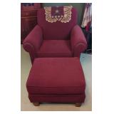 Broyhill Upholstered Armchair and Ottoman