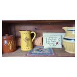 Park Designs Ceramic Pitchers and Decorative Pillows