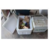 Polystyrene Cooler with Fishing Tackle and Accessories