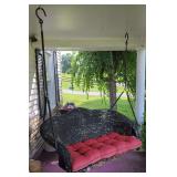 Woven Porch Swing with Metal Suspension Hardware