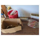 Assorted Brass Cartridge Casings and Cleaning Supplies