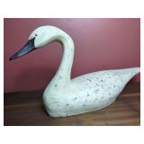 Carved Wooden Swan Decoy