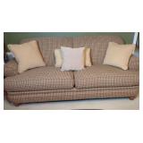Broyhill Plaid Upholstered Sofa