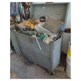 Rolling Steel Tool Cabinet with Assorted Hand Tools and Hardware