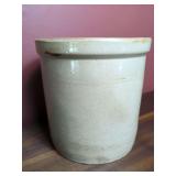 Stoneware Crock with Dark Brown Interior Glaze