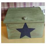 Painted Wooden Storage Box
