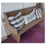 Wooden Church Pew Bench