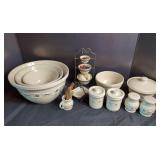 Longaberger Pottery Kitchenware and Serving Set