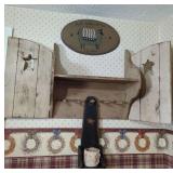 H.D. Miller & Co. Decorative Wall Sign and Wooden Shelf