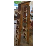 Putnam Rolling Ladder Co. Wood Library Ladder