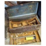 Craftsman Metal Tool Box with Internal Tray and Assorted Hand Tools