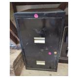 Two-Drawer Metal Filing Cabinet with Assorted Hardware