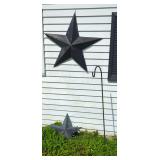 Metal Star Wall Decor and Shepherd Hook