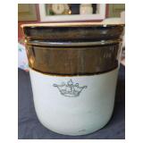 Crown Brand Number 3 Stoneware Crock