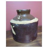 Brown Glazed Stoneware Crock