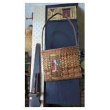 Woven Splint Basket and Wall-Mounted Candle Sconce