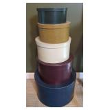 Stacked Painted Bandbox Set