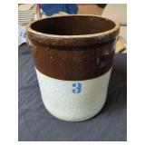 3 Gallon Two-Tone Stoneware Crock