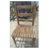 Wooden Slat-Back Chair