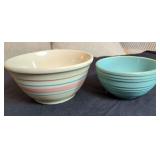 2 Ceramic Mixing Bowls, McCoy and Unmarked