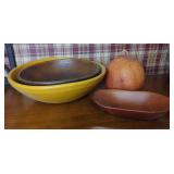 Wooden Bowl and Gourd Set