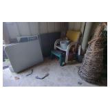 Office Star Folding Table and Assorted Household Items
