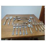 Mixed Flatware Set Featuring Makers Including Oneida, Towle, and Amefa